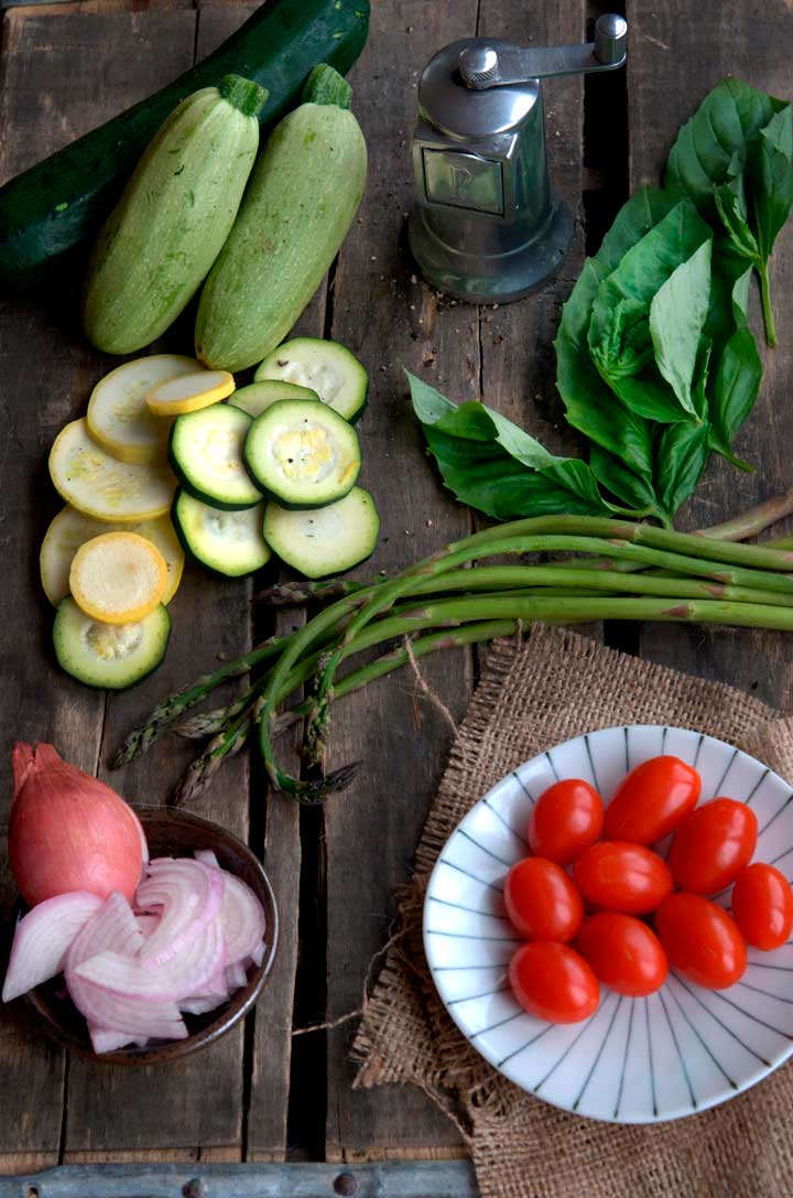 Summer Vegetables Baked in Parchment Paper