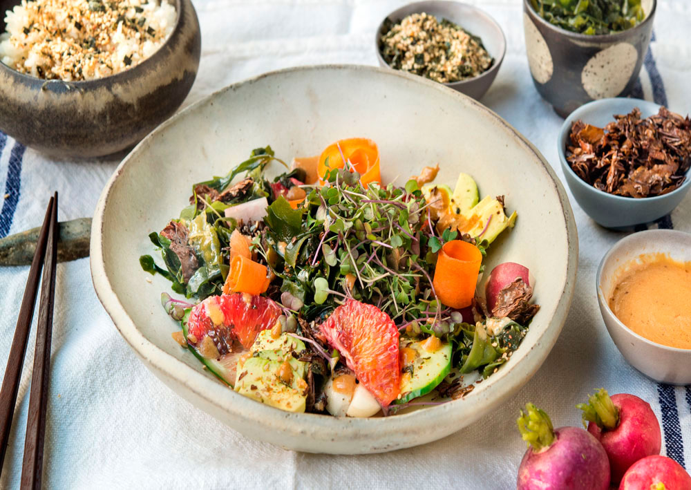 Seaweed Salad with Wakame, Applewood Smoked Dulse, and Nori WILD GREENS & SARDINES