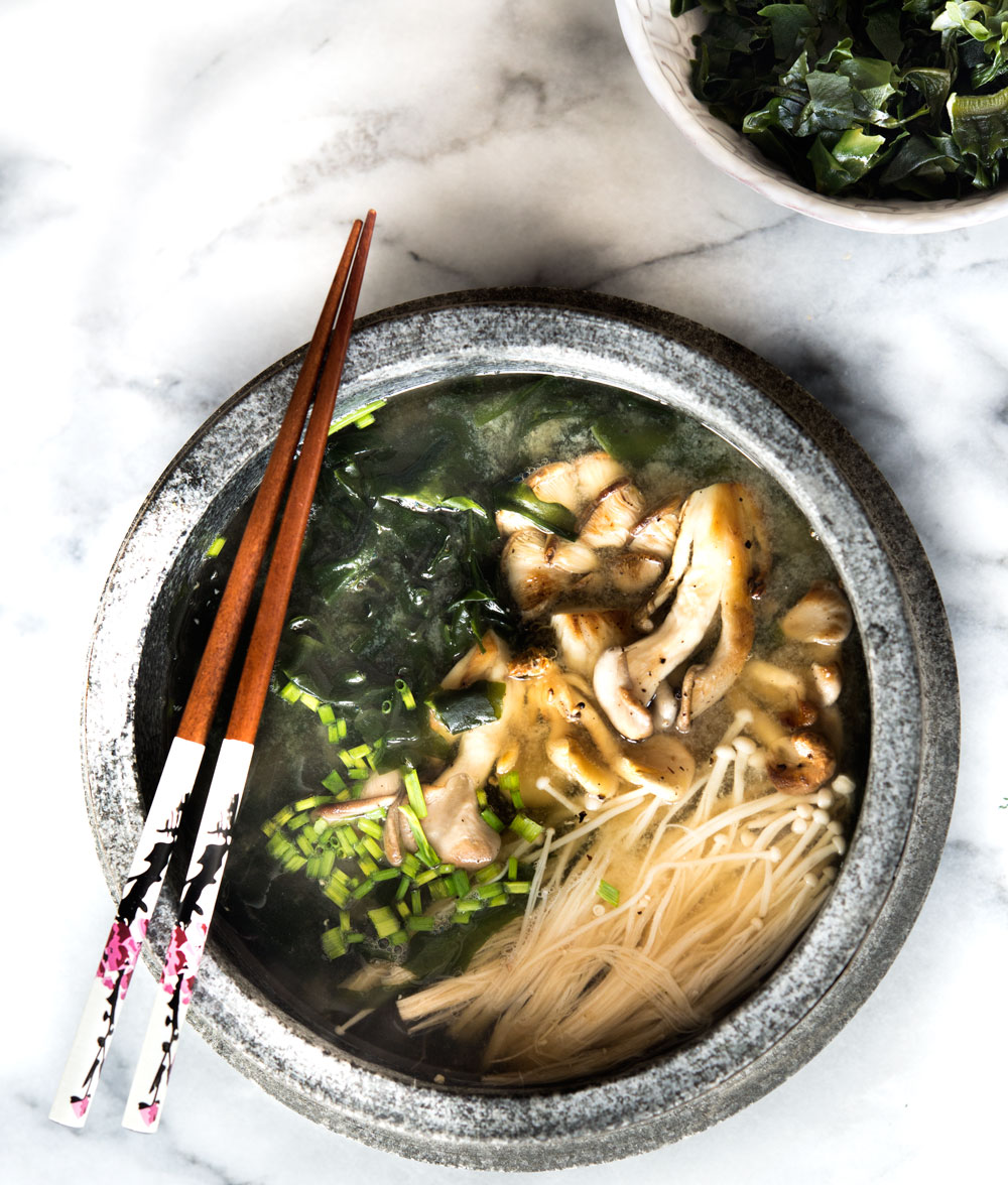 Miso Soup with Mushrooms - WILD GREENS & SARDINES
