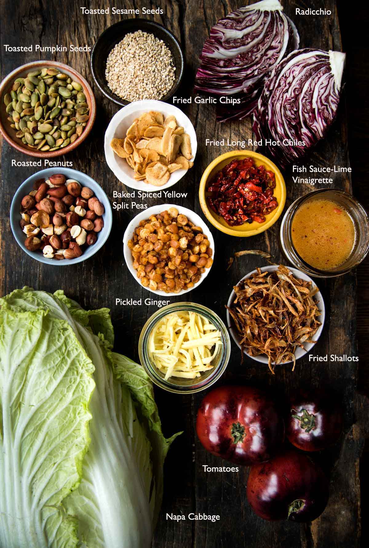 Burmese Ginger Salad (Gyin Thoke) Ingredients