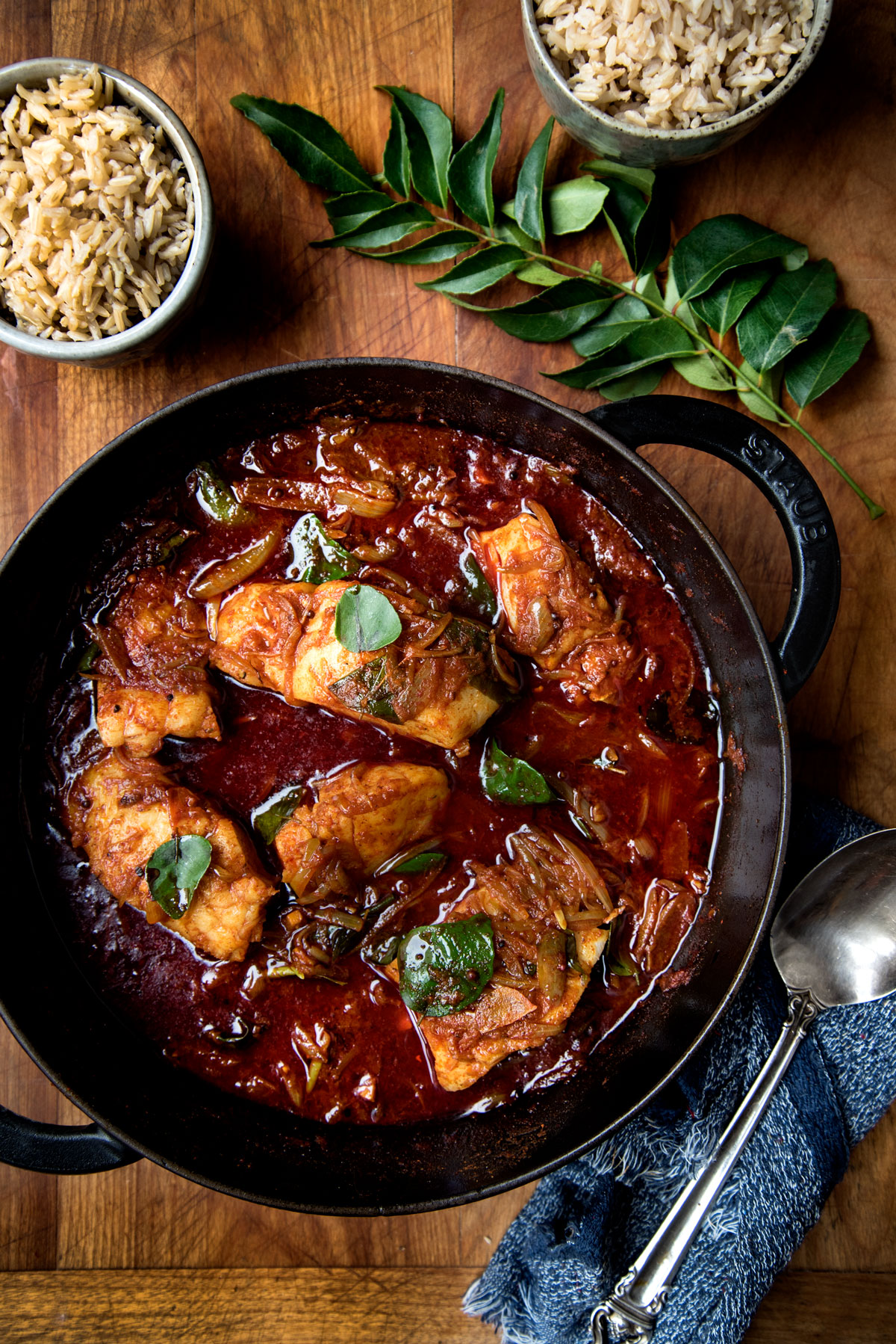 Indian [KeralaStyle] Fish Curry WILD GREENS & SARDINES